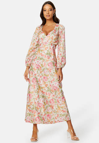 Ivy Satin Midi Dress