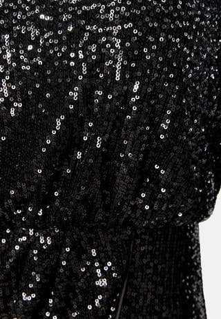 Juniper Sequin Wrap Mini Dress
