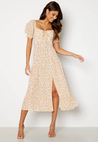 Mariah Lace Up Midi Dress