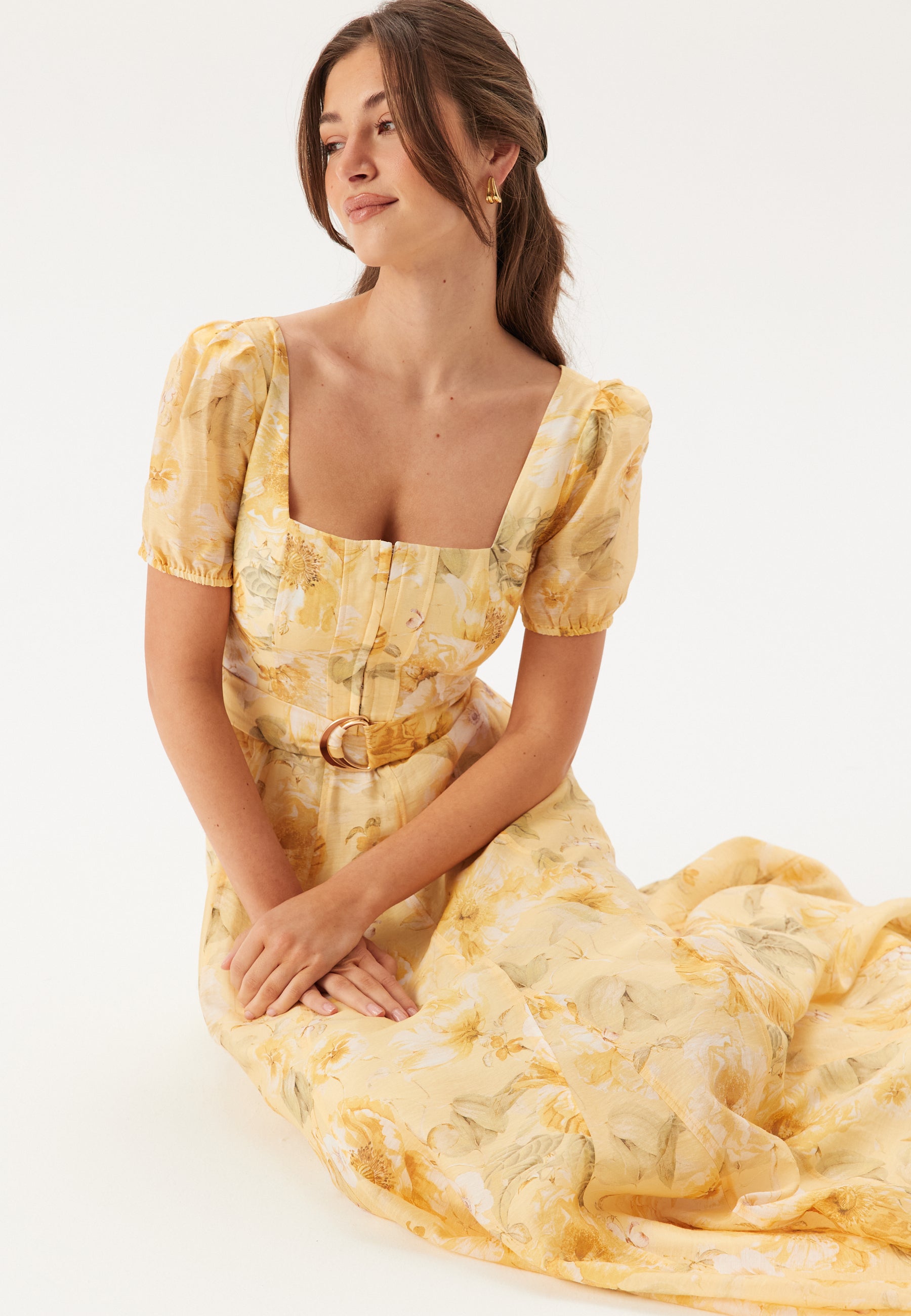 Forever new Marigold Panel Midi Dress campaign-outlet Yellow / Floral Forever new Marigold Panel Midi Dress campaign-outlet Yellow / Floral