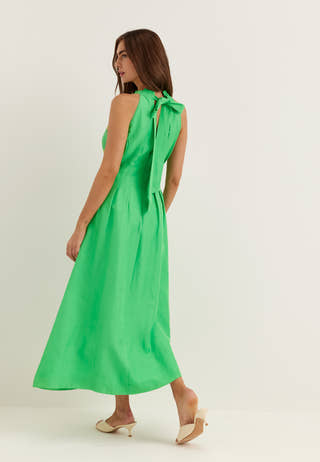 Miller Pleat Halter Midi