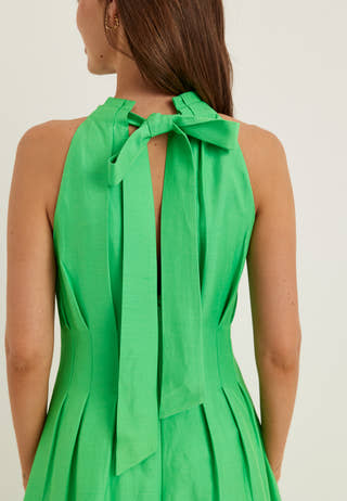 Miller Pleat Halter Midi