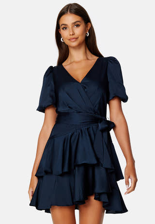 Monica Tiered Satin Mini