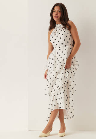 Monroe Tier Halter Midi Dress