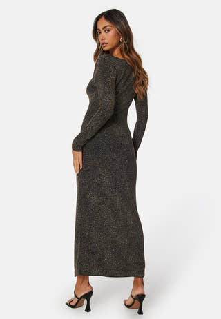 Reva Cowl Neck Glitter Midi Dress