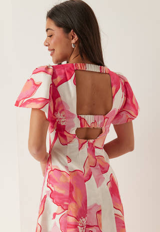 Wilda Flutter Sleeve Dress