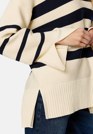 Breton Open Collar Knit