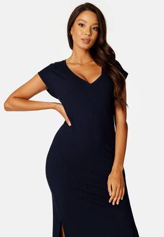 Detail Slit Jersey Dress