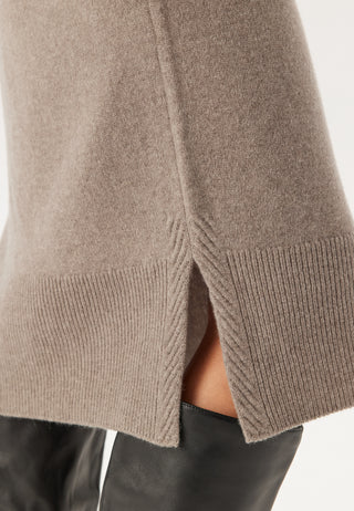 Herringbone Detail Rollneck Dr