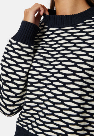 Intarsia C-Neck Sweater