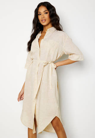 Linen Chambray Shirt Dress