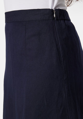 Midi Linen Blend Skirt