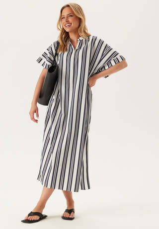 Os Striped Caftan Dress