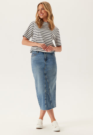 Stripe Boatneck  ss T-shirt