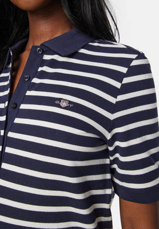Striped Shield Pique Dress