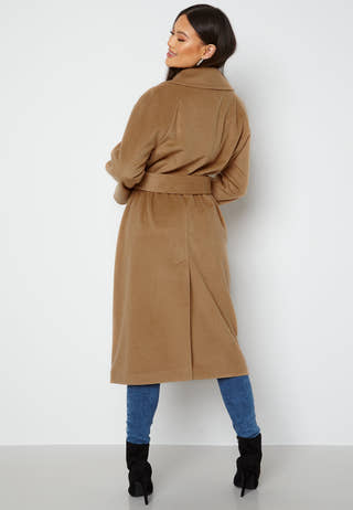 Wool Blend Belted Coat