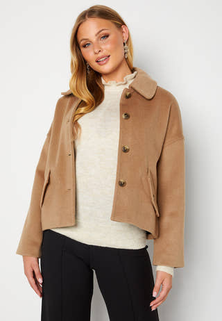 Wool Blend Cropped Jacket