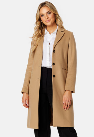 Wool Blend Tailored Coat