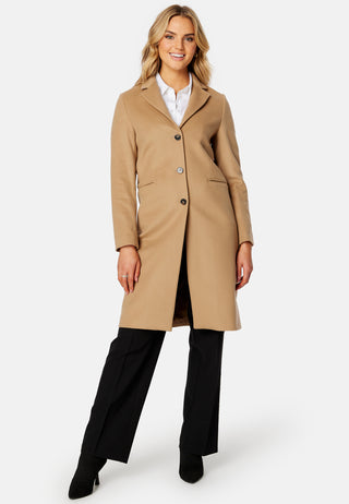 Wool Blend Tailored Coat