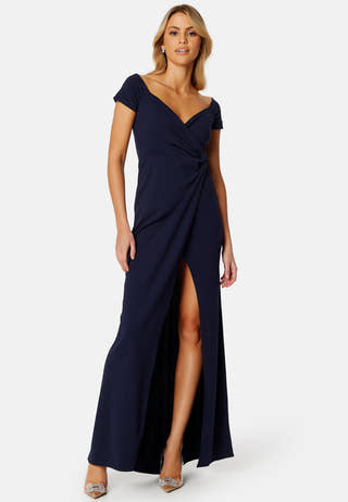 Bardot Knot Front Maxi Dress