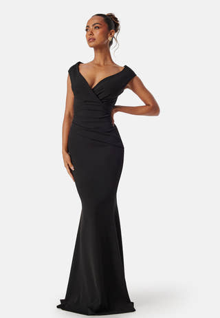 Bardot Pleat Maxi Dress