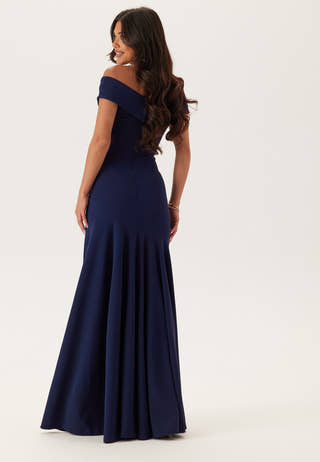 Bardot Pleat Maxi Split Dress