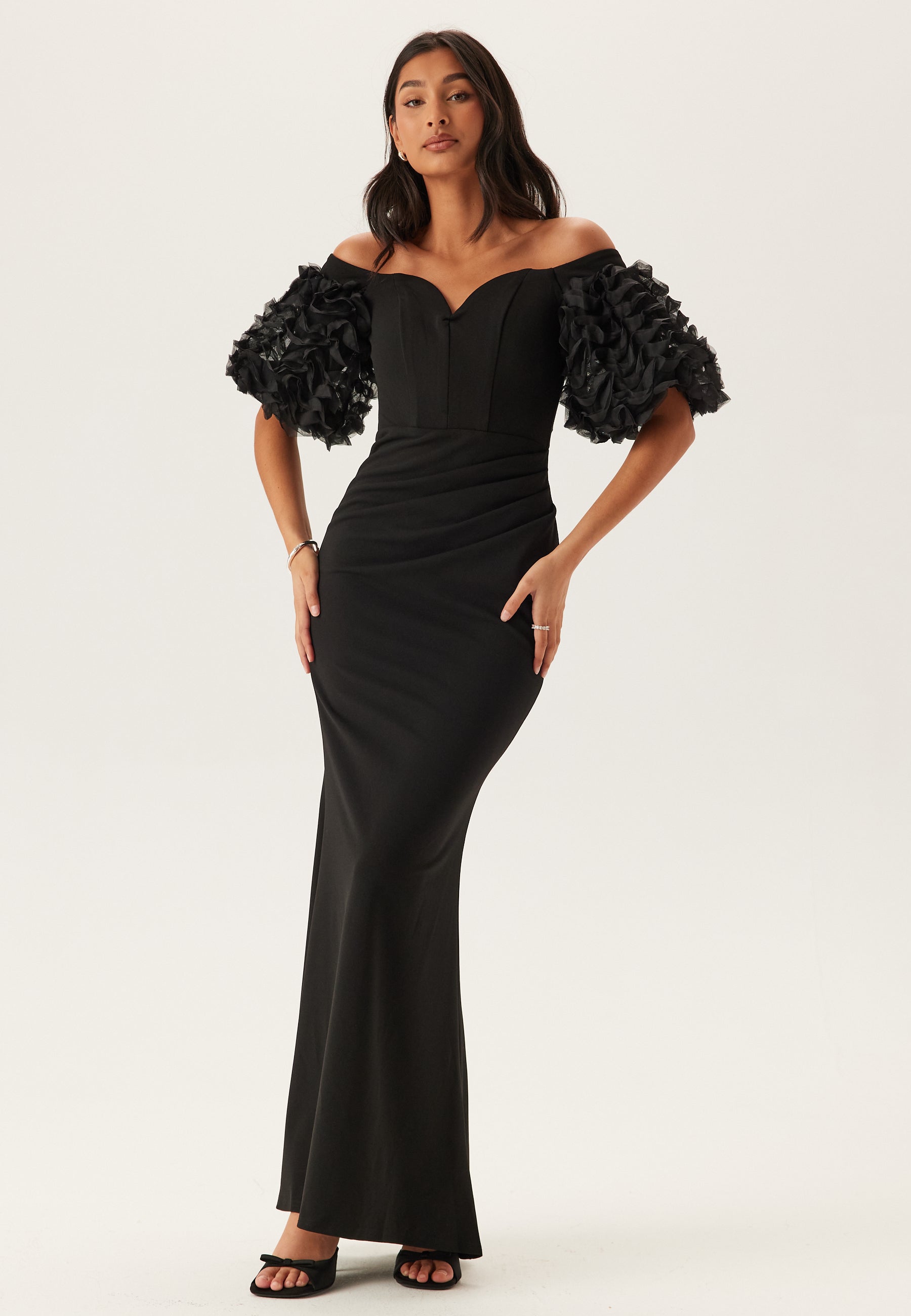 bardot black tie dress Bardot tailored sculpted lace-up mini dress in black