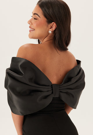 Bardot Satin Bow Back Maxi Dress