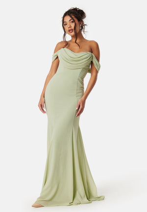 Chiffon Off Shoulder Maxi Dress