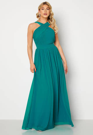 Cross Front Chiffon Maxi Dress