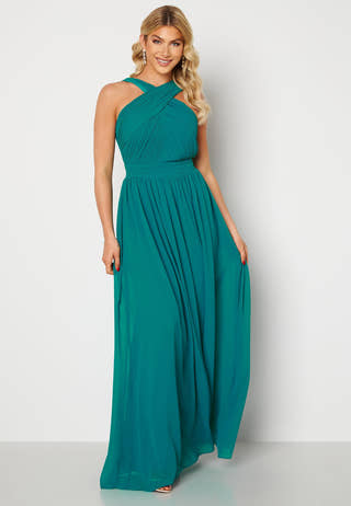 Cross Front Chiffon Maxi Dress