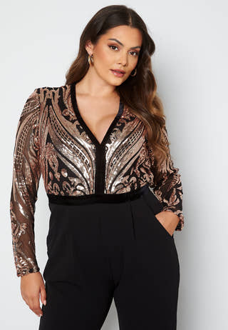 Sequin Bodice Jumpsuit