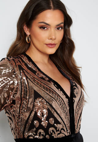 Sequin Bodice Jumpsuit