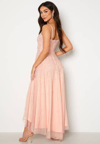 Embellished High Low Maxi Dress