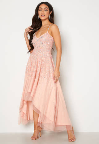 Embellished High Low Maxi Dress