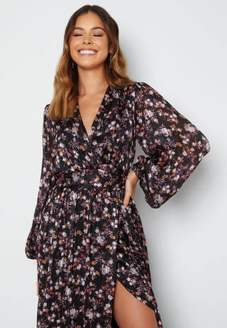 Floral Deep V Maxi Dress