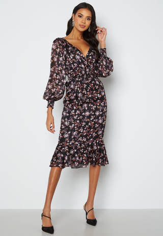 Floral Fishtail Midi Dress
