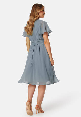 Flutter Chiffon Midi Dress