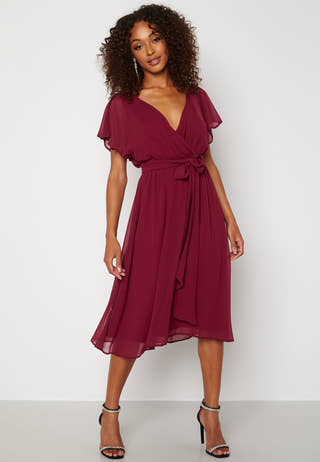 Flutter Chiffon Midi Dress