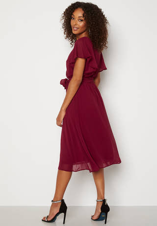 Flutter Chiffon Midi Dress