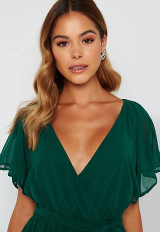 Flutter Chiffon Midi Dress