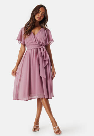 Flutter Chiffon Midi Dress