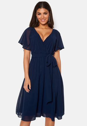 Flutter Chiffon Midi Dress