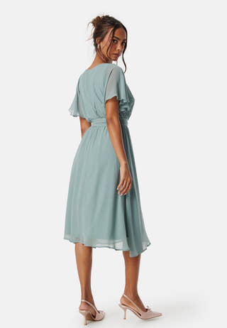 Flutter Chiffon Midi Dress