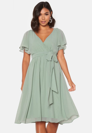 Flutter Chiffon Midi Dress