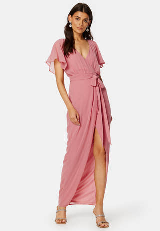 Flutter Chiffon Wrap Maxi Dress