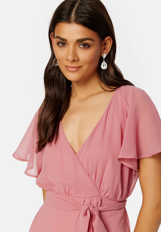 Flutter Chiffon Wrap Maxi Dress