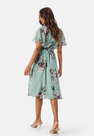 Flutter Floral Midi Dress
