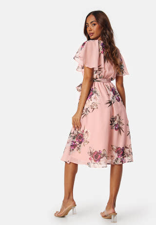 Flutter Floral Midi Dress