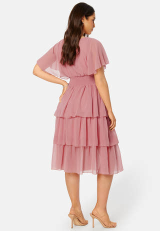 Flutter Tiered Midi Dress
